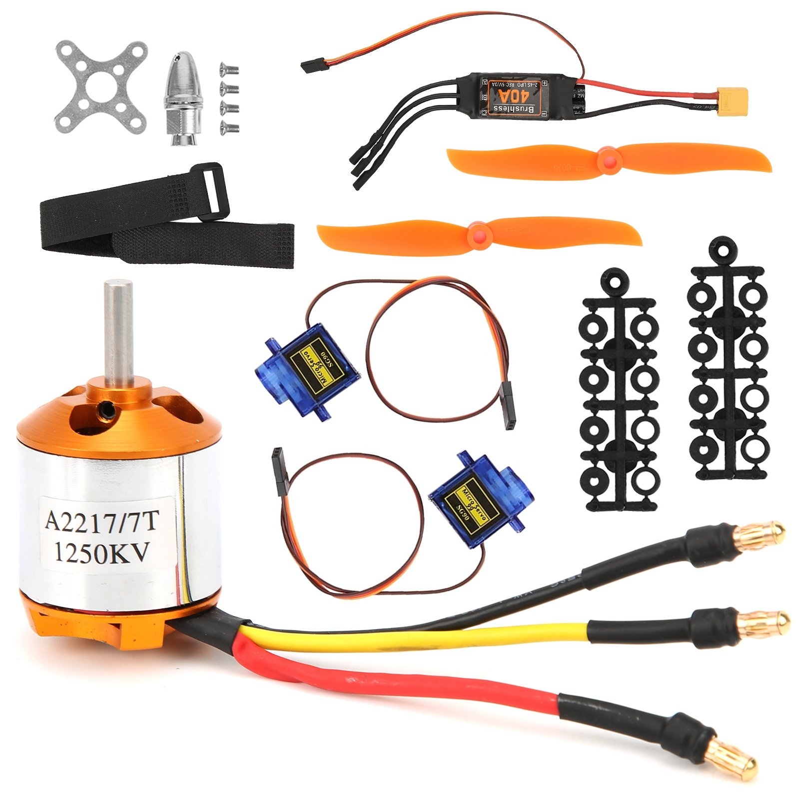 Rc Helicopter Motor - Motor 2217 KV1250 com Hélice 8060