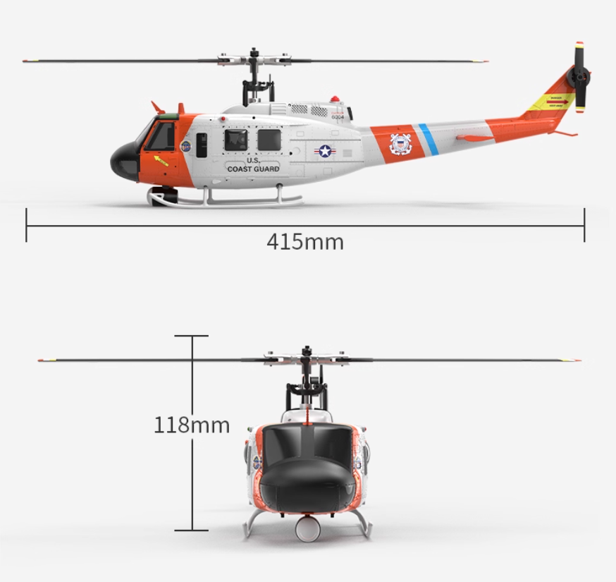 Yuxiang f07s bateria UH-1 rc h - Rc Helicopter Coaxial avaliação e preço